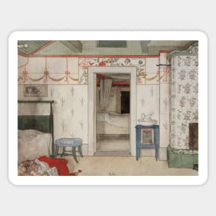 Brita's Forty Winks. From A Home by Carl Larsson Sticker